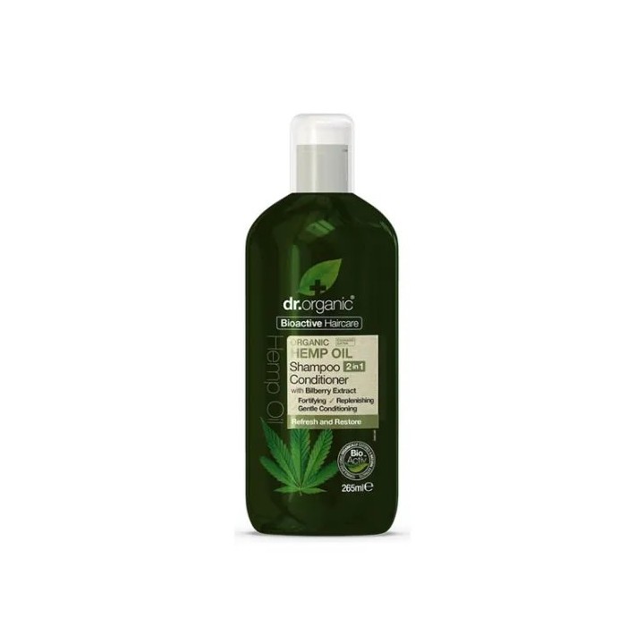 Dr. Organic Hemp Oil 2 In 1 Shampoo & Conditioner 265ml - unisex - Teknashop Ltd