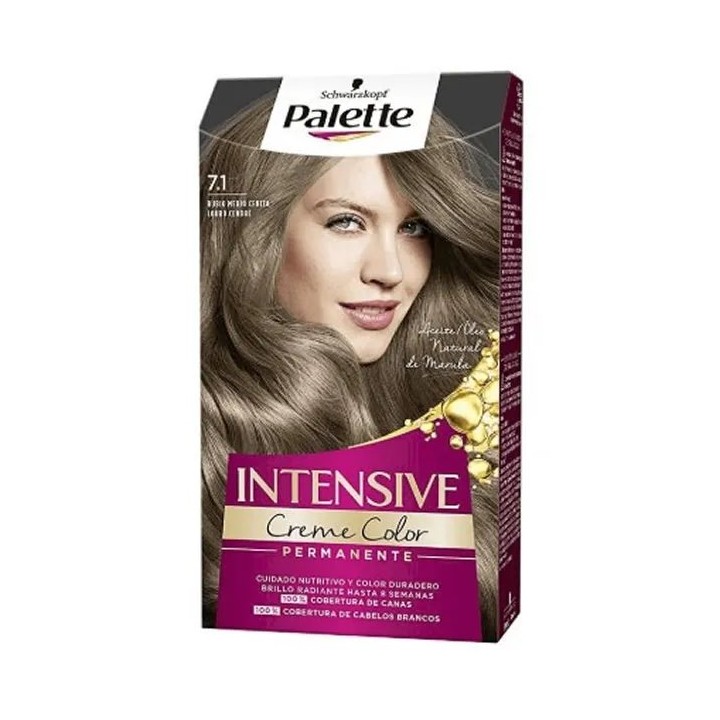 Schwarzkopf Palette Intensive Creme Color Tint 7.1 Medium Ash Blonde - unisex - Teknashop Ltd