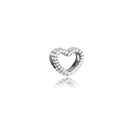PANDORA CHARMS Mod. BEADED OPEN HEART CHARM - WW.797516 - Teknashop Ltd