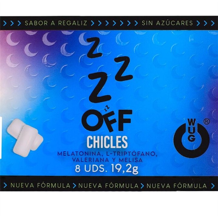 WUG Off - The functional chewing gum that helps you relax and sleep better. BLISTER OF 8 PACKS - D-246175 - Teknashop Ltd