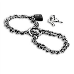 METAL HARD - HANDCUFFS WITH STAINLESS STEEL CHAIN. - D-224979 - Teknashop Ltd