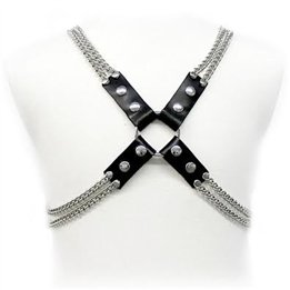 LEATHER BODY - CHAIN HARNESS - D-205475 - Teknashop Ltd