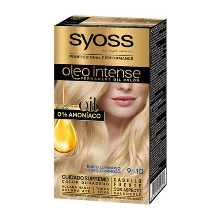 Syoss Oleo Intense Permanent Hair Color 9-10 Luminous Blonde - unisex - Teknashop Ltd