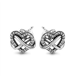 PANDORA Mod. SPARKLING INFINITY HEART STUD EARRINGS. - WW.292667C01 - Teknashop Ltd