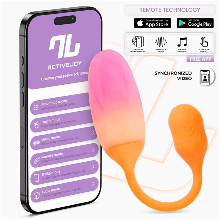 NexEgg Vibrating Egg Double Silicone Layer App Orange/Pink - IN-344-04 - Teknashop Ltd