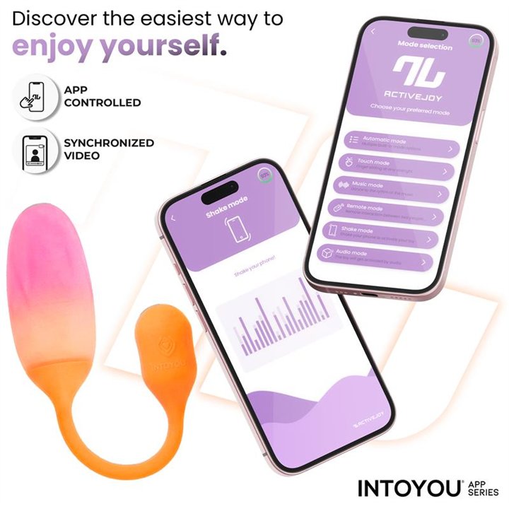NexEgg Vibrating Egg Double Silicone Layer App Orange/Pink - IN-344-04 - Teknashop Ltd