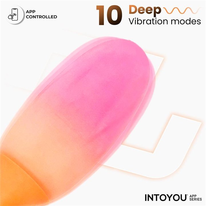 NexEgg Vibrating Egg Double Silicone Layer App Orange/Pink - IN-344-04 - Teknashop Ltd