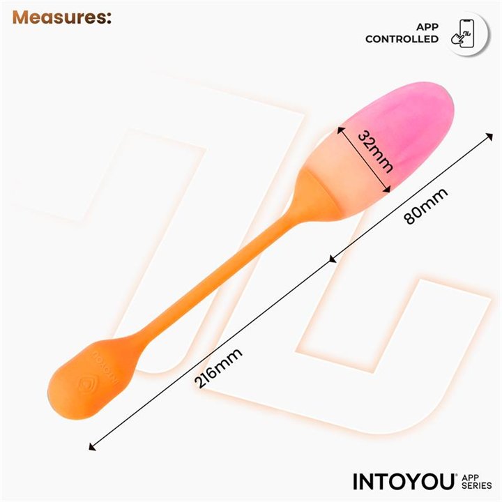 NexEgg Vibrating Egg Double Silicone Layer App Orange/Pink - IN-344-04 - Teknashop Ltd