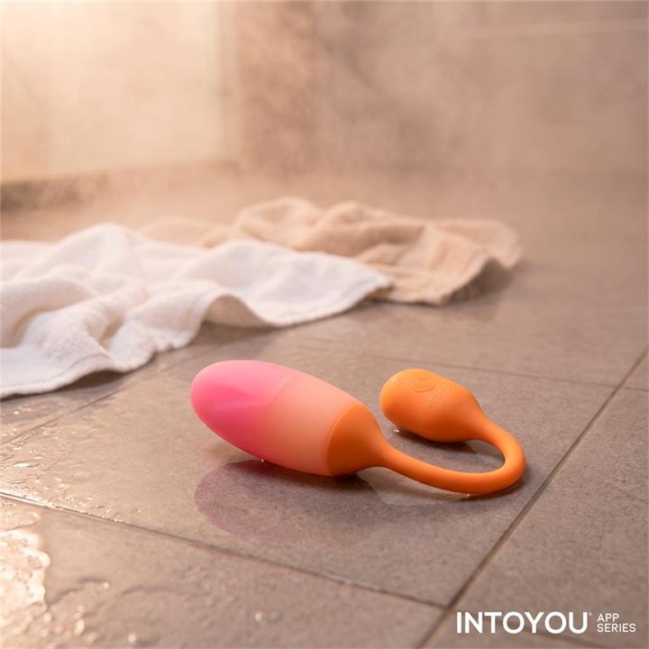 NexEgg Vibrating Egg Double Silicone Layer App Orange/Pink - IN-344-04 - Teknashop Ltd