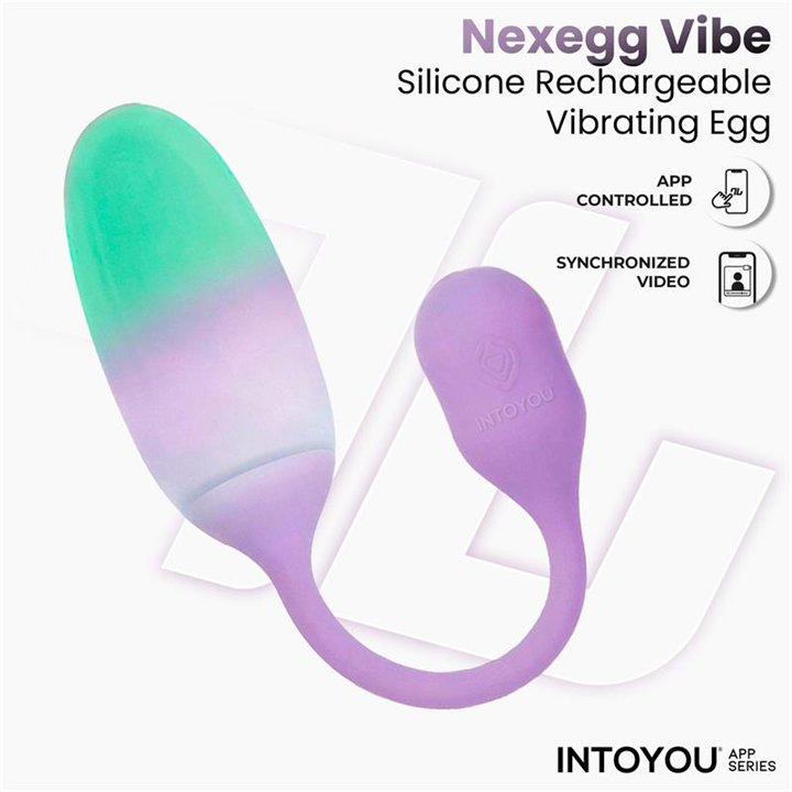 NexEgg Vibrating Egg Double Silicone Layer App Lilac/Pistachio - IN-344-02 - Teknashop Ltd