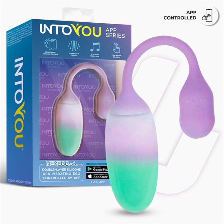 NexEgg Vibrating Egg Double Silicone Layer App Lilac/Pistachio - IN-344-02 - Teknashop Ltd