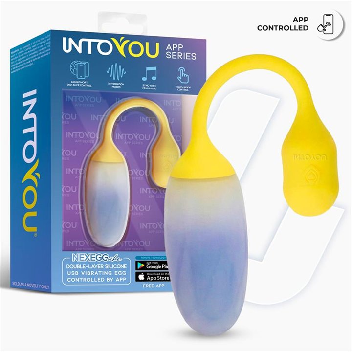 NexEgg Vibrating Egg Double Silicone Layer App Yellow/Purple - IN-344-01 - Teknashop Ltd