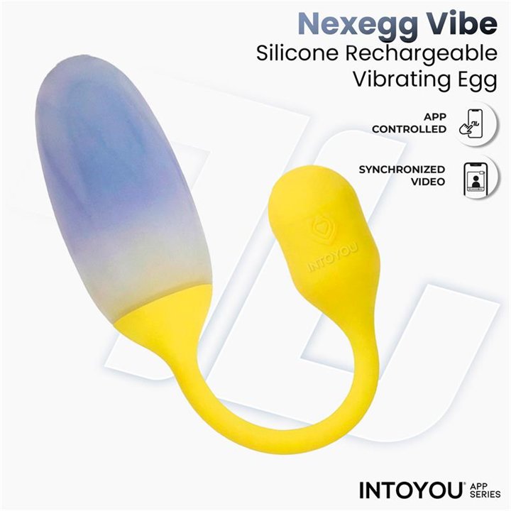 NexEgg Vibrating Egg Double Silicone Layer App Yellow/Purple - IN-344-01 - Teknashop Ltd