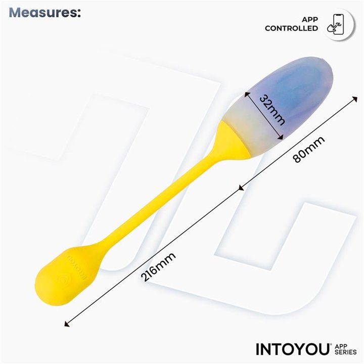 NexEgg Vibrating Egg Double Silicone Layer App Yellow/Purple - IN-344-01 - Teknashop Ltd