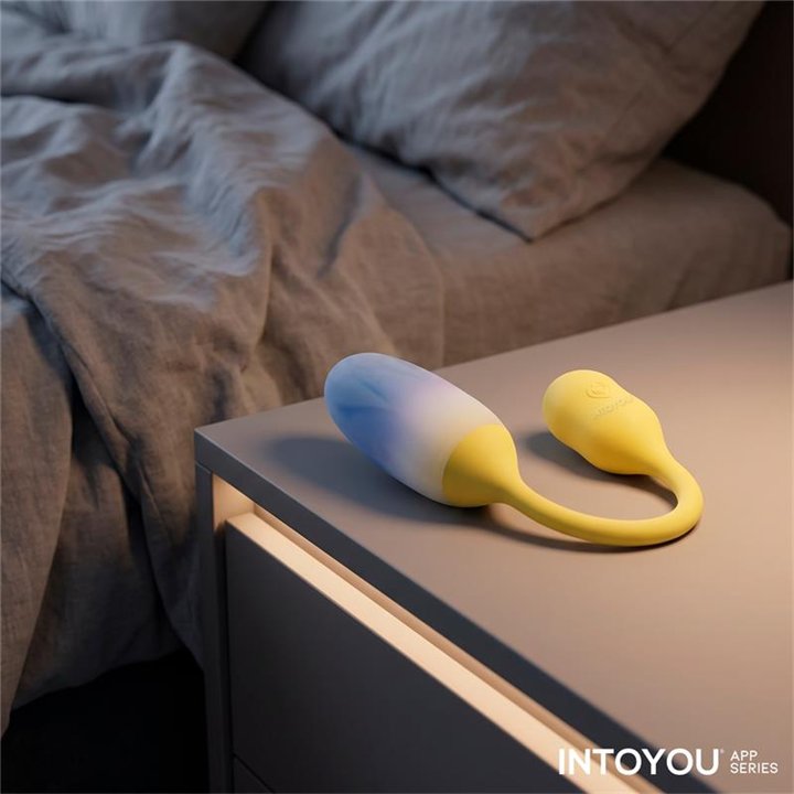 NexEgg Vibrating Egg Double Silicone Layer App Yellow/Purple - IN-344-01 - Teknashop Ltd