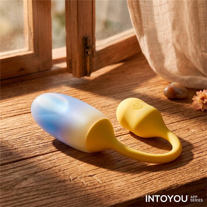 NexEgg Vibrating Egg Double Silicone Layer App Yellow/Purple - IN-344-01 - Teknashop Ltd