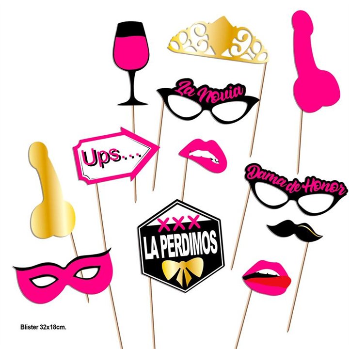 Photocall Set 12 units Parties 2 - 8412345054686 - Teknashop Ltd