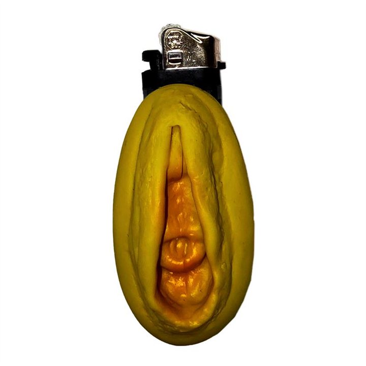 Vagina Shaped Lighter Gold - 8412345053160 - Teknashop Ltd