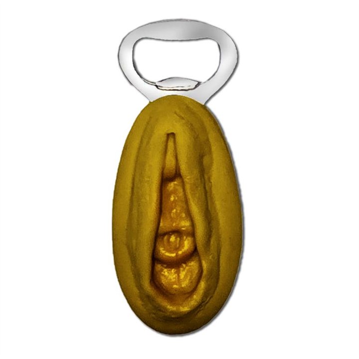 Vagina-shaped bottle opener Gold - 8412345053191 - Teknashop Ltd