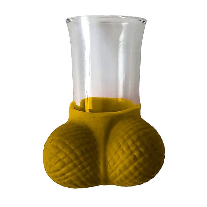 Testicle Glass Shot Golden - 8412345053405 - Teknashop Ltd