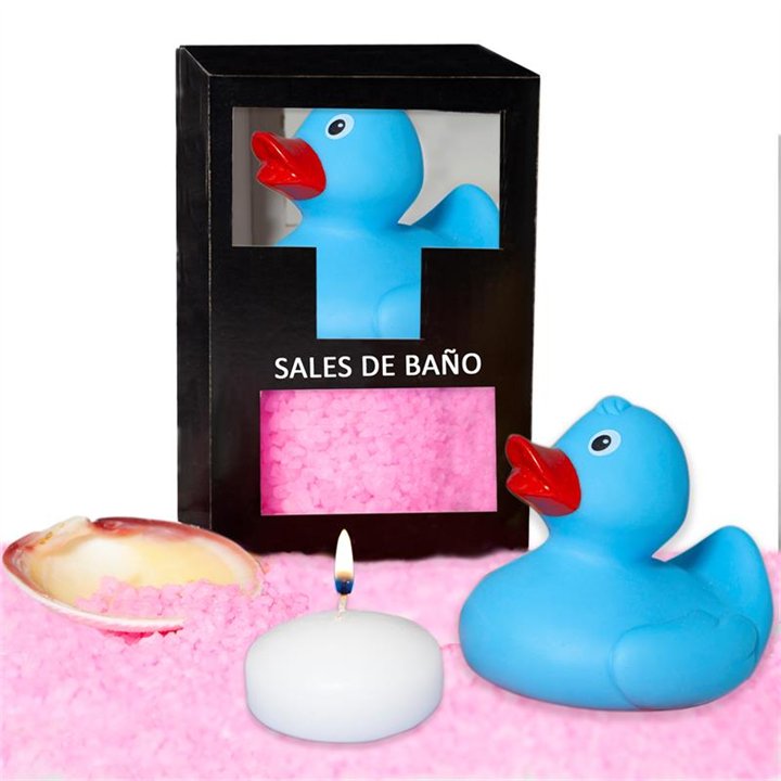 Set Bath Salts Rose Duck, Candle and Shell 150 gr - 8412345049705 - Teknashop Ltd