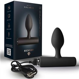 ROCKS-OFF - NOVA SOLARIS RECHARGEABLE SLIM & POWERFUL ANAL PLUG 16 FUNCTION BLACK - D-245854 - Teknashop Ltd