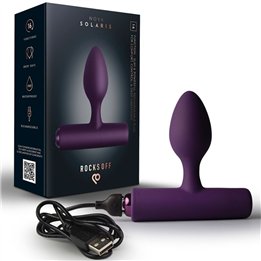 ROCKS-OFF - NOVA SOLARIS RECHARGEABLE SLIM & POWERFUL ANAL PLUG 16 FUNCTION PURPLE - D-245855 - Teknashop Ltd