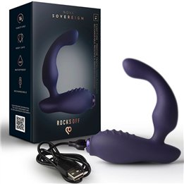 ROCKS-OFF - NOVA SOVEREIGN RECHARGEABLE PROSTATE & PERINEUM MASSAGER 16 FUNCTION BLUE - D-245850 - Teknashop Ltd