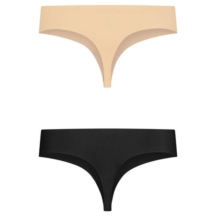 BYE-BRA - INVISIBLE THONG 2 PACK BEIGE & BLACK SIZE XXL - D-245506 - Teknashop Ltd