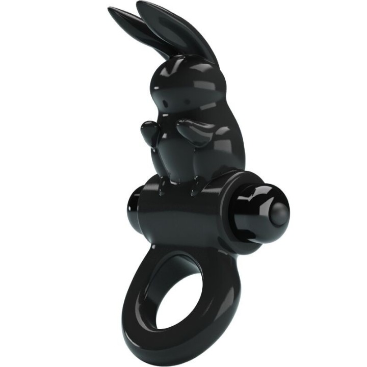 PRETTY LOVE - EXCITING RING RABBIT VIBRATOR RING 10 VIBRATIONS BLACK - D-242428 - Teknashop Ltd