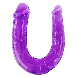 BAILE - DOUBLE DILDO IN LILAC FLEXIBLE JELLY - D66-194148LL - Teknashop Ltd