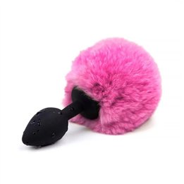 Butt Plug with Pompon Pink Size S - K-843658379267 - Teknashop Ltd