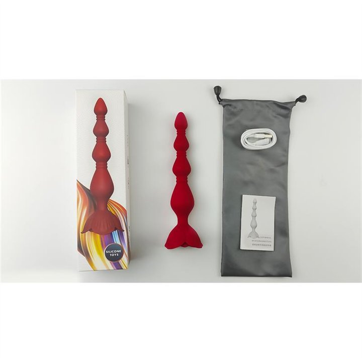 Vibrating Anal Beads with Rose Base - 8436626093102 - Teknashop Ltd
