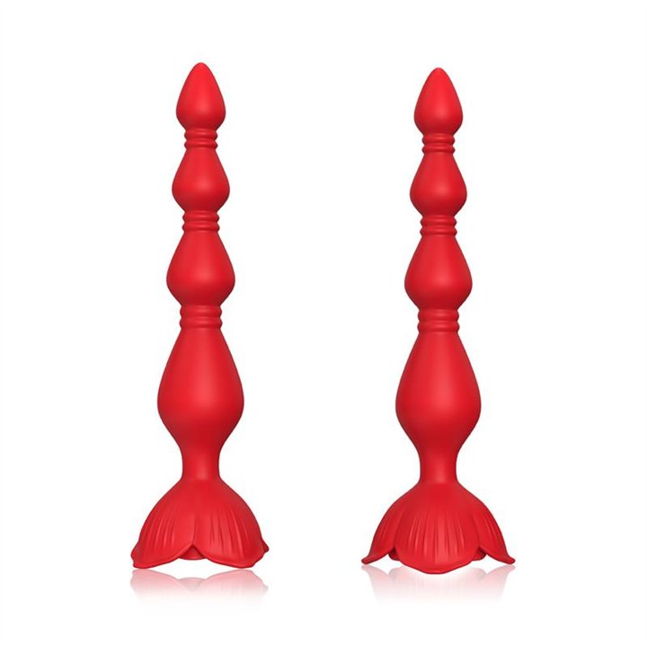 Vibrating Anal Beads with Rose Base - 8436626093102 - Teknashop Ltd