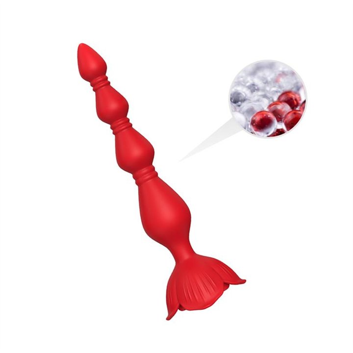 Vibrating Anal Beads with Rose Base - 8436626093102 - Teknashop Ltd