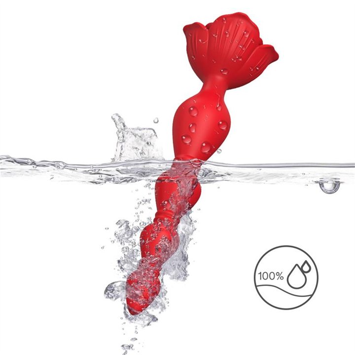 Vibrating Anal Beads with Rose Base - 8436626093102 - Teknashop Ltd