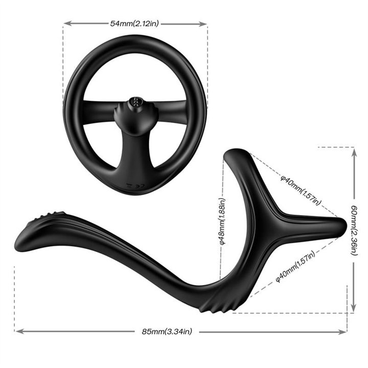 Penis Ring with Perianal Stimulator - 8436626092938 - Teknashop Ltd