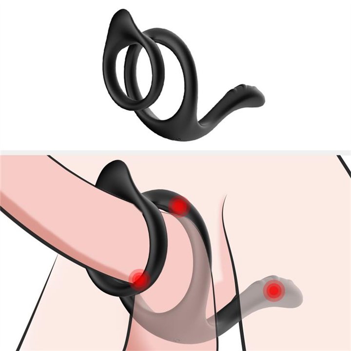 Penis ring with perianal stimulation - 8436626092907 - Teknashop Ltd