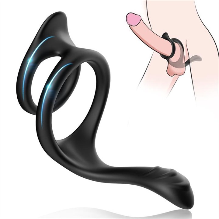 Penis ring with perianal stimulation - 8436626092907 - Teknashop Ltd