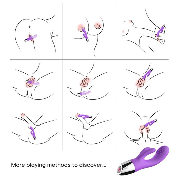 Rabbit Vibrator Flexible Purple - 8436626092501 - Teknashop Ltd