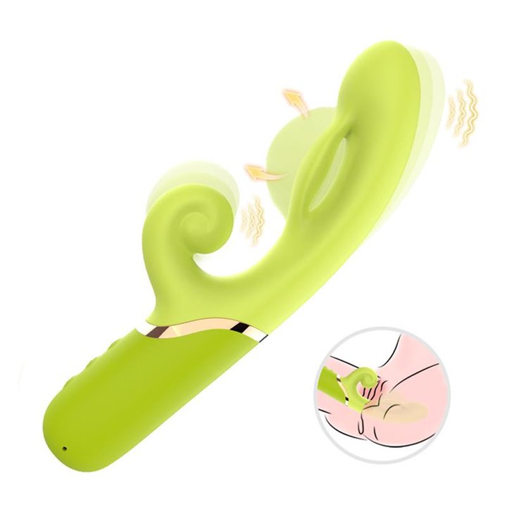 Inflatable Rabbit Vibrator Green - 8436626092402 - Teknashop Ltd