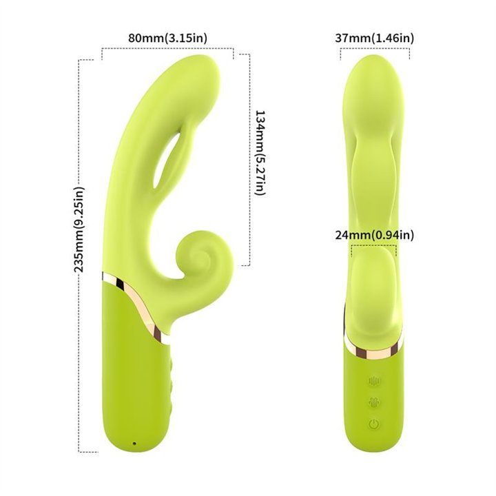 Inflatable Rabbit Vibrator Green - 8436626092402 - Teknashop Ltd