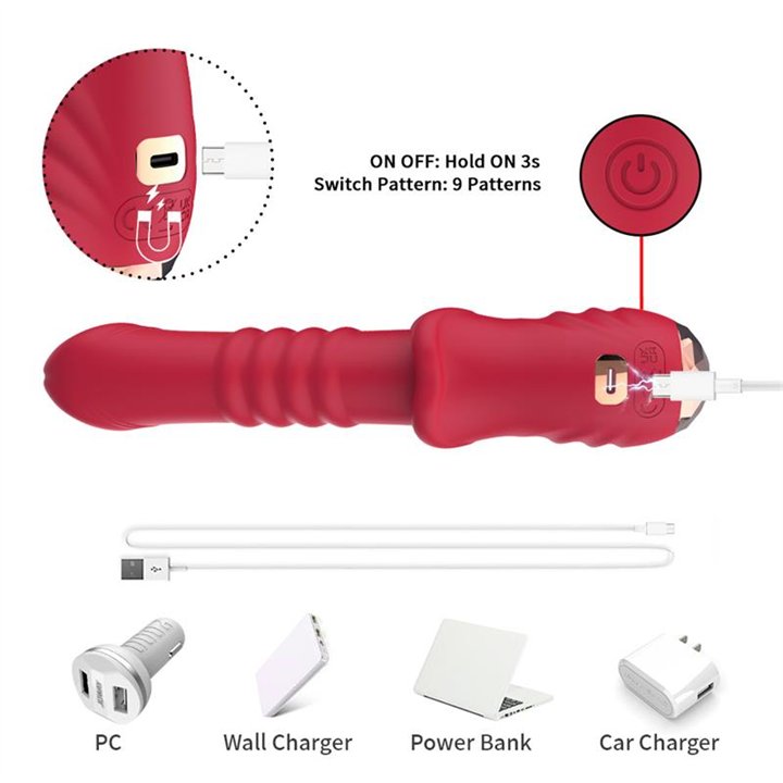 Vibrator with Thrusting G-spot and Digital Screen - 8436626092280 - Teknashop Ltd