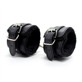 Ankle Cuffs with Black Padded Interior 35 cm Black - 843658379478 - Teknashop Ltd