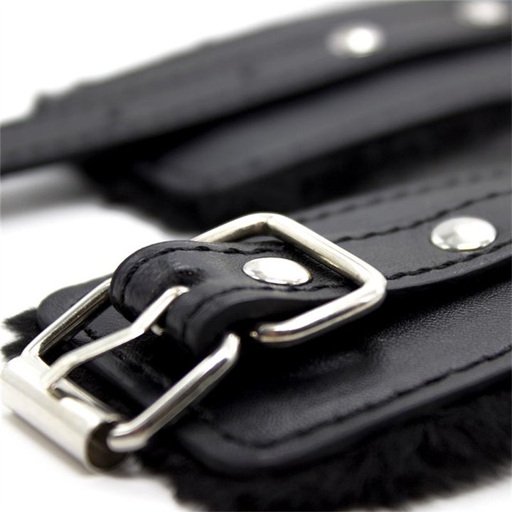 Ankle Cuffs with Black Padded Interior 35 cm Black - 843658379478 - Teknashop Ltd
