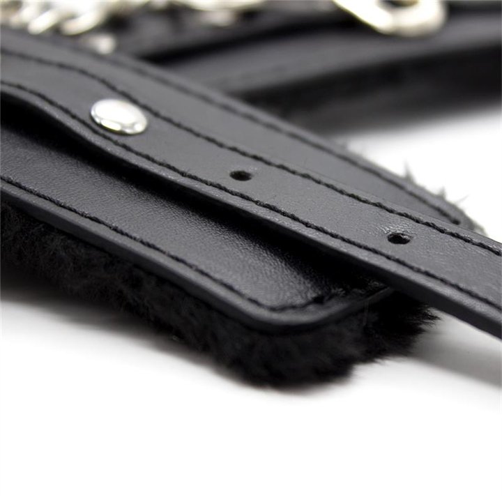 Ankle Cuffs with Black Padded Interior 35 cm Black - 843658379478 - Teknashop Ltd