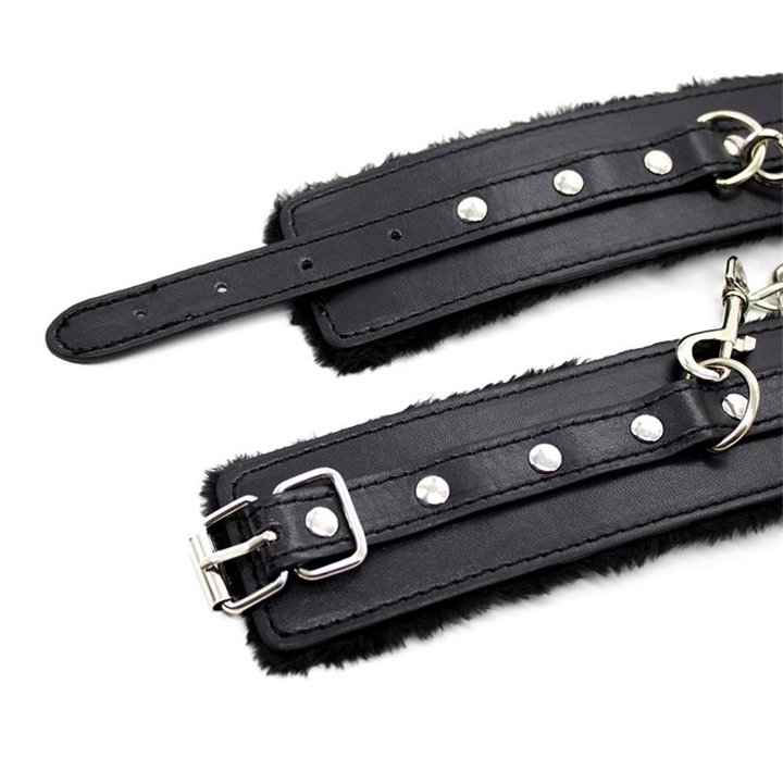 Ankle Cuffs with Black Padded Interior 35 cm Black - 843658379478 - Teknashop Ltd