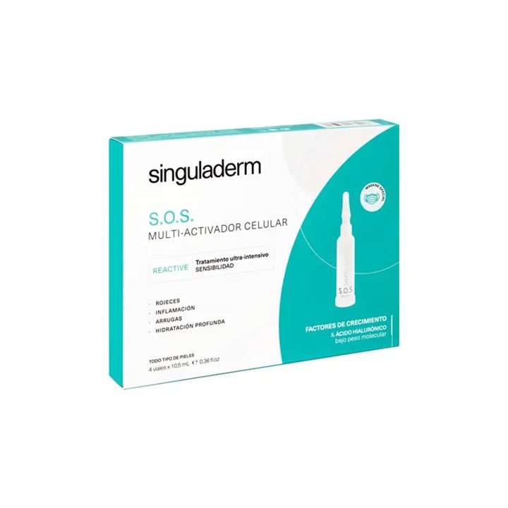 Singuladerm S.O.S. Multi-Cellular Activator Ultra-Intensive Sensitivity Treatment 4x10.5ml - unisex - Teknashop Ltd