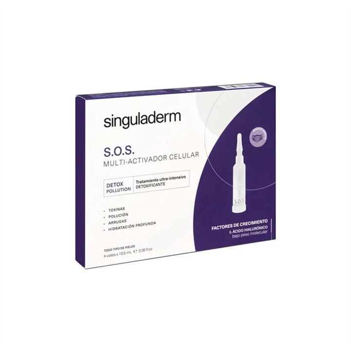 Singuladerm S.O.S. Multi-Cellular Activator Detoxifying Treatment 4x10,5ml	 - unisex - Teknashop Ltd