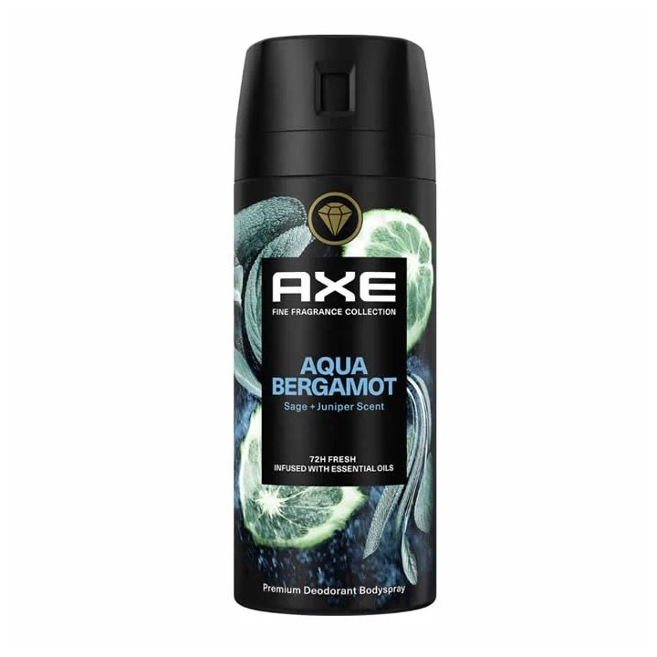 Axe Aqua Bergamot Deodorant Body Spray 150ml - unisex - Teknashop Ltd